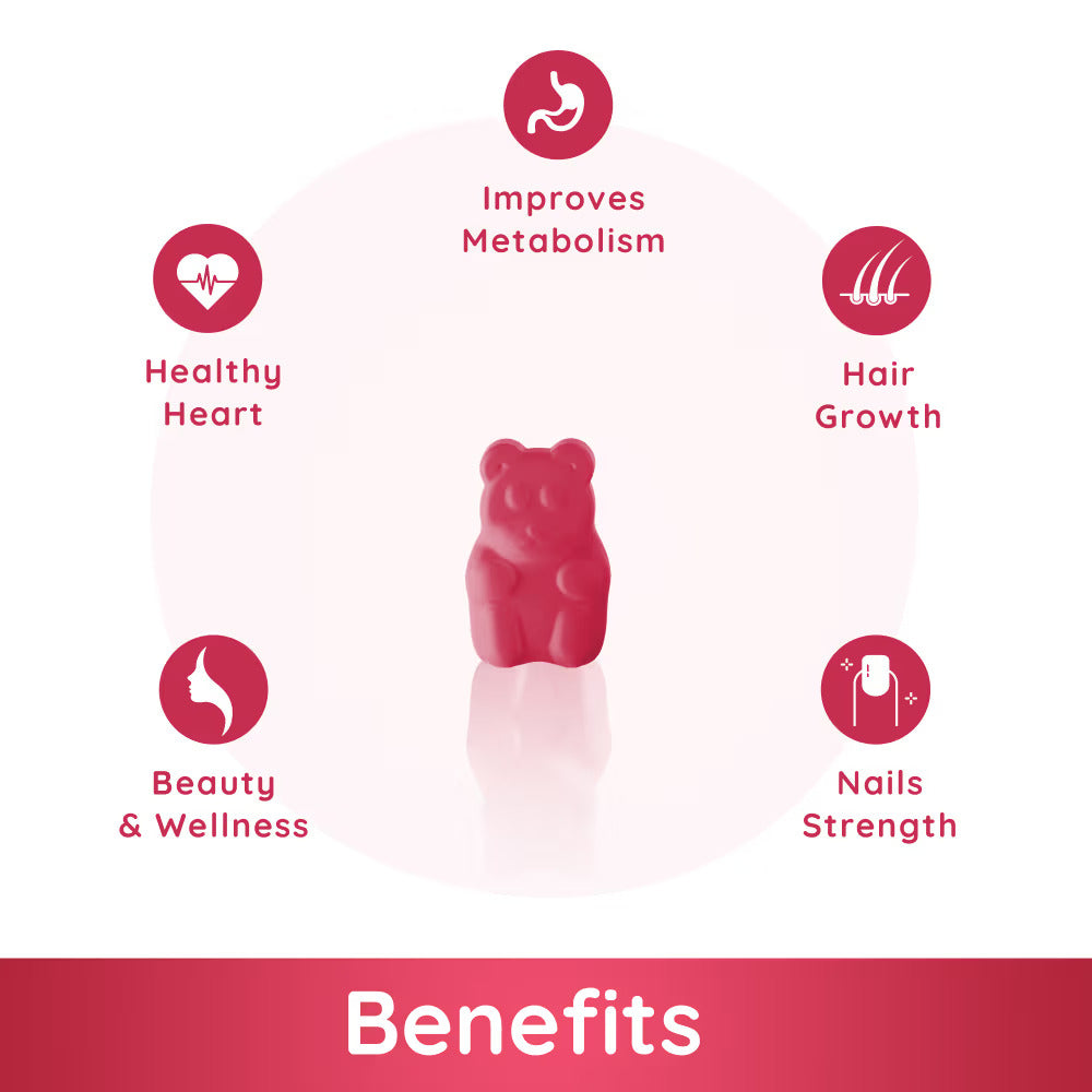 Sugar Free Gummies for Hair & Nail - Cranberry Flavour